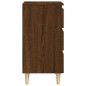 Nachttisch mit Massivholz-Beinen Braun Eiche 40x35x69 cm Nachttisch mit Massivholz-Beinen Braun Eiche 40x35x69 cm