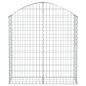 vidaXL Gabione mit Hochbogen 100x30x100/120 cm Verzinktes Eisen vidaXL Gabione mit Hochbogen 100x30x100/120 cm Verzinktes Eisen