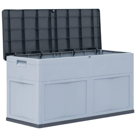 vidaXL Garten-Aufbewahrungsbox 320 L Grauschwarz
