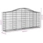 vidaXL Gabione mit Hochbogen 200x30x80/100 cm Verzinktes Eisen vidaXL Gabione mit Hochbogen 200x30x80/100 cm Verzinktes Eisen