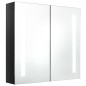 LED-Spiegelschrank fürs Bad Glänzend Schwarz 62x14x60 cm LED-Spiegelschrank fürs Bad Glänzend Schwarz 62x14x60 cm