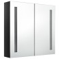 LED-Spiegelschrank fürs Bad Glänzend Schwarz 62x14x60 cm LED-Spiegelschrank fürs Bad Glänzend Schwarz 62x14x60 cm