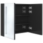 LED-Spiegelschrank fürs Bad Glänzend Schwarz 62x14x60 cm LED-Spiegelschrank fürs Bad Glänzend Schwarz 62x14x60 cm