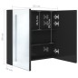LED-Spiegelschrank fürs Bad Glänzend Schwarz 62x14x60 cm LED-Spiegelschrank fürs Bad Glänzend Schwarz 62x14x60 cm