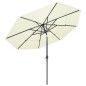 Sonnenschirm mit Aluminium-Mast 3-lagig Sandfarben 3 m Sonnenschirm mit Aluminium-Mast 3-lagig Sandfarben 3 m