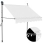 Einziehbare Markise Handbetrieben mit LED 200 cm Creme Einziehbare Markise Handbetrieben mit LED 200 cm Creme