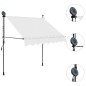 Einziehbare Markise Handbetrieben mit LED 200 cm Creme Einziehbare Markise Handbetrieben mit LED 200 cm Creme