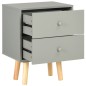 Nachttische 2 Stk. Grau 40 x 30 x 50 cm Kiefer Massivholz Nachttische 2 Stk. Grau 40 x 30 x 50 cm Kiefer Massivholz