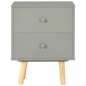 Nachttische 2 Stk. Grau 40 x 30 x 50 cm Kiefer Massivholz Nachttische 2 Stk. Grau 40 x 30 x 50 cm Kiefer Massivholz