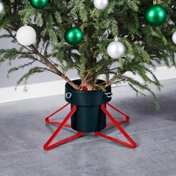 vidaXL Christbaumständer Grün und Rot 46x46x19 cm
