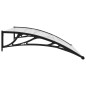 Türvordach Schwarz und Transparent 120×80 cm PC Türvordach Schwarz und Transparent 120×80 cm PC