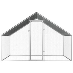 Outdoor-Hühnerkäfig 2,75x2x1,92 m Verzinkter Stahl