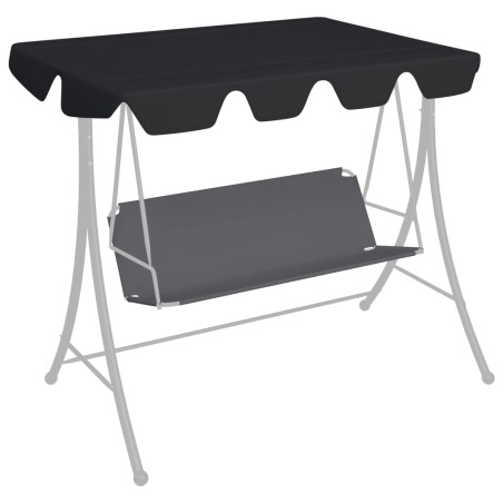 Ersatzdach für Hollywoodschaukel Schwarz 150/130x70/105 cm