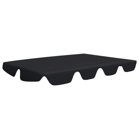 Ersatzdach für Hollywoodschaukel Schwarz 150/130x70/105 cm