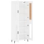 Highboard Hochglanz-Weiß 69,5x34x180 cm Holzwerkstoff Highboard Hochglanz-Weiß 69,5x34x180 cm Holzwerkstoff