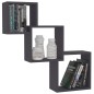 Cube Wandregale Grau 68x15x68 cm Holzwerkstoff Cube Wandregale Grau 68x15x68 cm Holzwerkstoff