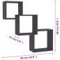 Cube Wandregale Grau 68x15x68 cm Holzwerkstoff Cube Wandregale Grau 68x15x68 cm Holzwerkstoff