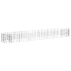 Gabionen-Hochbeet Verzinktes Eisen 500x100x50 cm