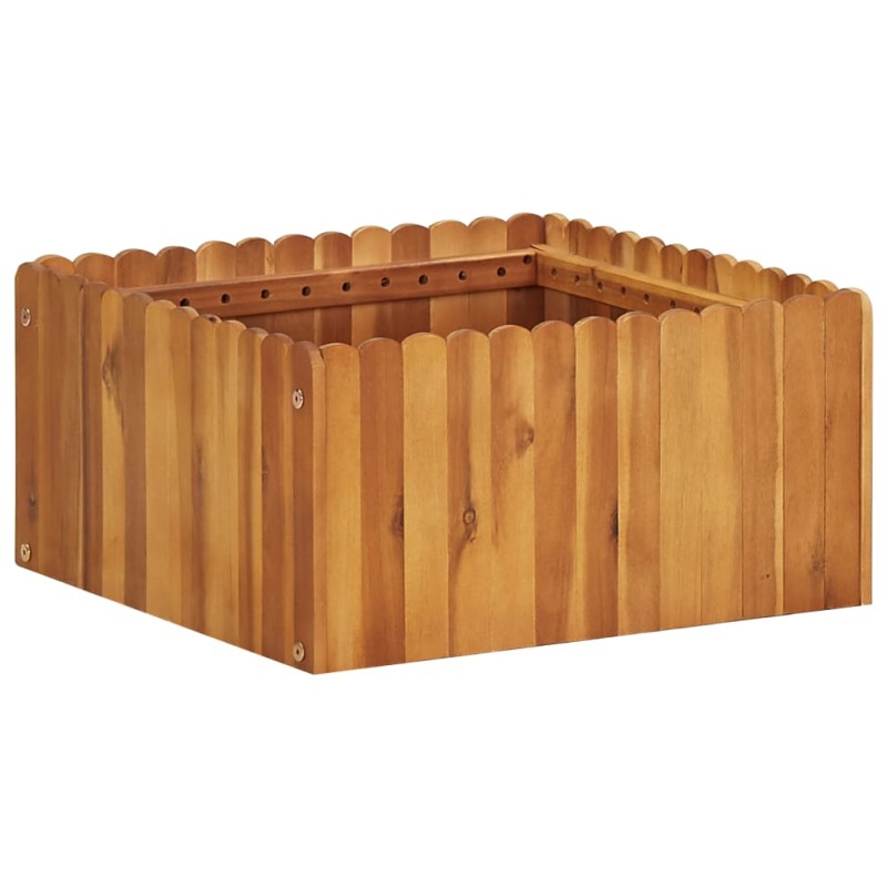 Garten-Hochbeet 50 x 50 x 25 cm Massivholz Akazie Garten-Hochbeet 50 x 50 x 25 cm Massivholz Akazie