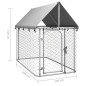 Outdoor-Hundezwinger mit Dach 200x100x150 cm Outdoor-Hundezwinger mit Dach 200x100x150 cm
