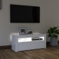 TV-Schrank mit LED-Leuchten Weiß 90x35x40 cm TV-Schrank mit LED-Leuchten Weiß 90x35x40 cm