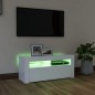 TV-Schrank mit LED-Leuchten Weiß 90x35x40 cm TV-Schrank mit LED-Leuchten Weiß 90x35x40 cm