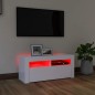 TV-Schrank mit LED-Leuchten Weiß 90x35x40 cm TV-Schrank mit LED-Leuchten Weiß 90x35x40 cm