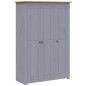 Kleiderschrank 3-Türig Grau 118×50×171,5 cm Kiefer Panama Serie Kleiderschrank 3-Türig Grau 118×50×171,5 cm Kiefer Panama Serie