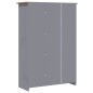Kleiderschrank 3-Türig Grau 118×50×171,5 cm Kiefer Panama Serie Kleiderschrank 3-Türig Grau 118×50×171,5 cm Kiefer Panama Serie