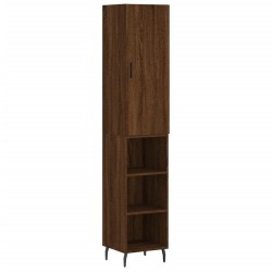 Highboard Braun Eichen-Optik 34,5x34x180 cm Holzwerkstoff