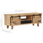 TV-Schrank 120x30x40 cm Massivholz Mango TV-Schrank 120x30x40 cm Massivholz Mango