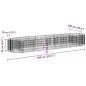 Gabionen-Hochbeet Verzinktes Eisen 400x100x50 cm Gabionen-Hochbeet Verzinktes Eisen 400x100x50 cm