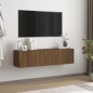 TV-Wandschrank Braun Eichen-Optik 120x30x30 cm Holzwerkstoff TV-Wandschrank Braun Eichen-Optik 120x30x30 cm Holzwerkstoff
