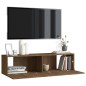 TV-Wandschrank Braun Eichen-Optik 120x30x30 cm Holzwerkstoff TV-Wandschrank Braun Eichen-Optik 120x30x30 cm Holzwerkstoff