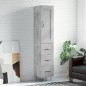 Highboard Betongrau 34,5x34x180 cm Holzwerkstoff Highboard Betongrau 34,5x34x180 cm Holzwerkstoff