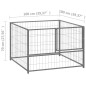 Hundezwinger Silbern 100x100x70 cm Stahl