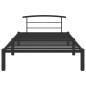vidaXL Bettgestell Schwarz Metall 90x200 cm vidaXL Bettgestell Schwarz Metall 90x200 cm