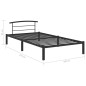 vidaXL Bettgestell Schwarz Metall 90x200 cm vidaXL Bettgestell Schwarz Metall 90x200 cm