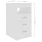 vidaXL Sideboard mit Schubladen Weiß 40x50x76 cm Holzwerkstoff