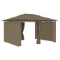 Gartenzelt mit Vorhängen 4x3 m Taupe 180 g/m² Gartenzelt mit Vorhängen 4x3 m Taupe 180 g/m²