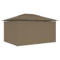 Gartenzelt mit Vorhängen 4x3 m Taupe 180 g/m² Gartenzelt mit Vorhängen 4x3 m Taupe 180 g/m²