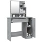 Schminktisch mit Spiegel Grau Sonoma 86,5x35x136 cm Schminktisch mit Spiegel Grau Sonoma 86,5x35x136 cm