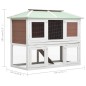 Kleintier-/Kaninchenstall 2 Etagen Braun Holz Kleintier-/Kaninchenstall 2 Etagen Braun Holz
