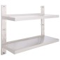 2-stufiges Wandregal Edelstahl 100 x 30 cm 2-stufiges Wandregal Edelstahl 100 x 30 cm