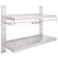 2-stufiges Wandregal Edelstahl 100 x 30 cm 2-stufiges Wandregal Edelstahl 100 x 30 cm