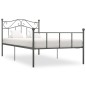 Bettgestell Grau Metall 90×200 cm Bettgestell Grau Metall 90×200 cm