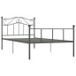 Bettgestell Grau Metall 90×200 cm Bettgestell Grau Metall 90×200 cm