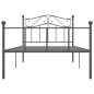 Bettgestell Grau Metall 90×200 cm Bettgestell Grau Metall 90×200 cm
