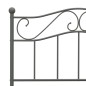 Bettgestell Grau Metall 90×200 cm Bettgestell Grau Metall 90×200 cm