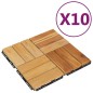 vidaXL Terrassenfliesen 10 Stk. 30x30 cm Massivholz Teak vidaXL Terrassenfliesen 10 Stk. 30x30 cm Massivholz Teak